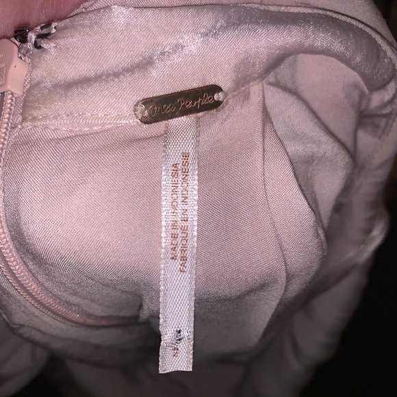 Light pink free people silky mini dress/ size 2 - Picture 3 of 3